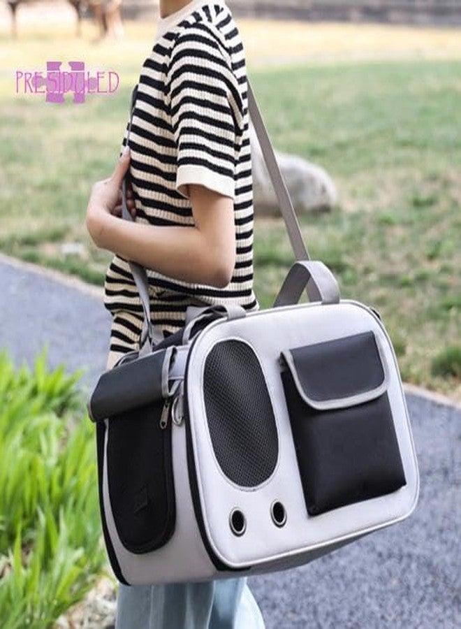 Dratal Pet Carrier for Small Cats Dogs, Travel Bag with Adequate Ventilation, Mesh Windows, Entrance, Locking Safety Zippers, Padded Carrying Strap - Image 3